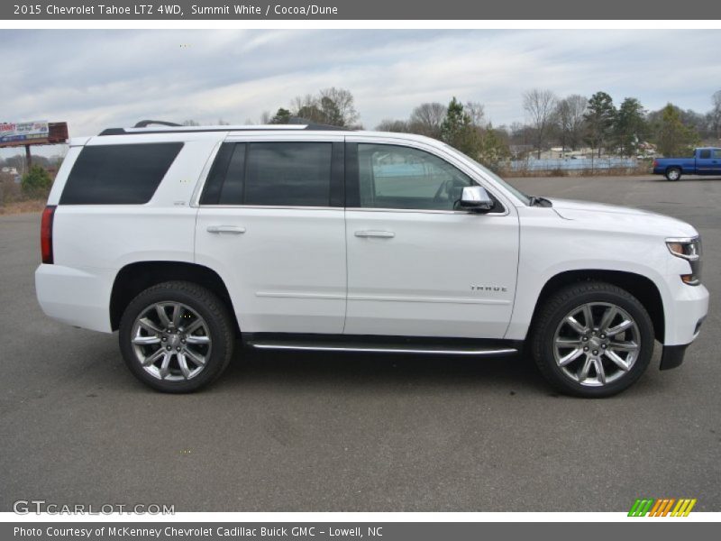 Summit White / Cocoa/Dune 2015 Chevrolet Tahoe LTZ 4WD