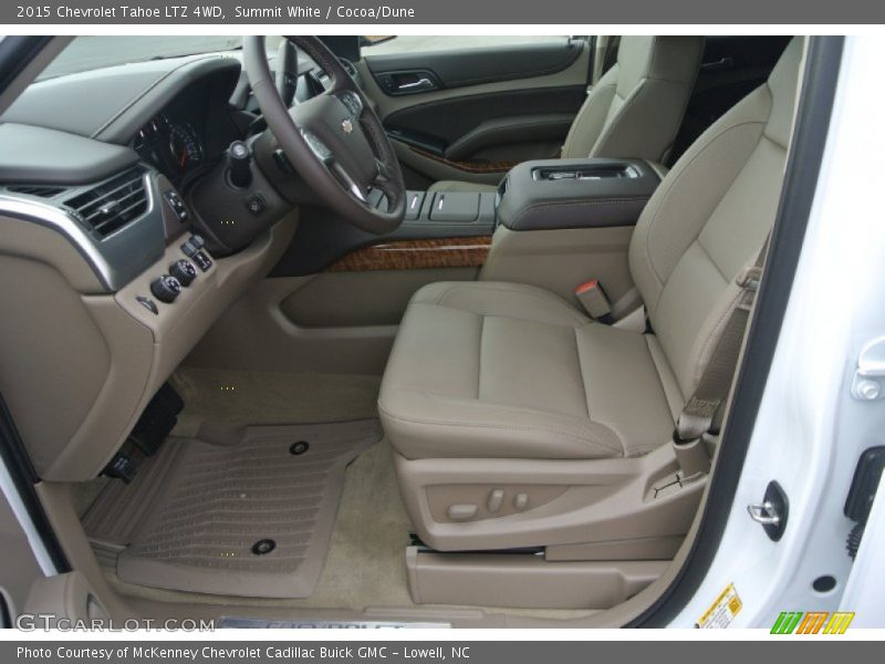 Summit White / Cocoa/Dune 2015 Chevrolet Tahoe LTZ 4WD