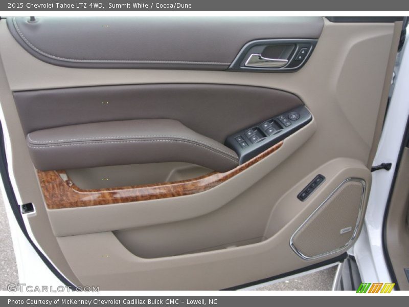Summit White / Cocoa/Dune 2015 Chevrolet Tahoe LTZ 4WD