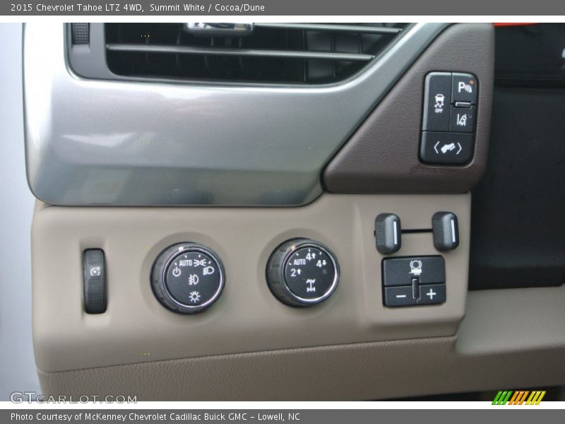 Summit White / Cocoa/Dune 2015 Chevrolet Tahoe LTZ 4WD