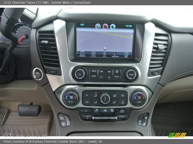 Summit White / Cocoa/Dune 2015 Chevrolet Tahoe LTZ 4WD