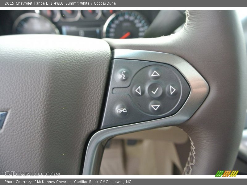 Summit White / Cocoa/Dune 2015 Chevrolet Tahoe LTZ 4WD