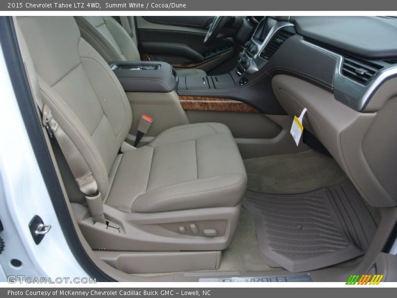 Summit White / Cocoa/Dune 2015 Chevrolet Tahoe LTZ 4WD