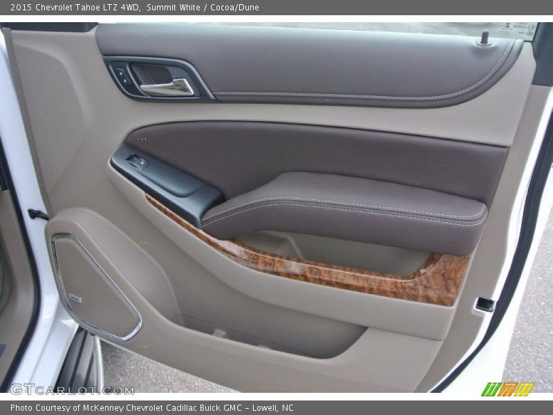 Summit White / Cocoa/Dune 2015 Chevrolet Tahoe LTZ 4WD
