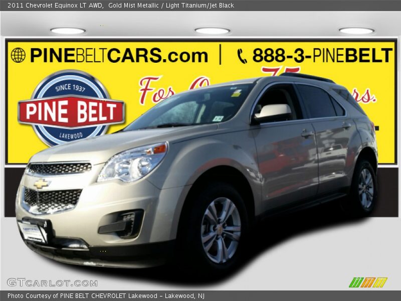 Gold Mist Metallic / Light Titanium/Jet Black 2011 Chevrolet Equinox LT AWD