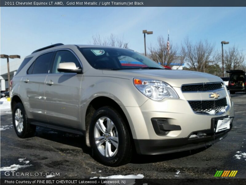 Gold Mist Metallic / Light Titanium/Jet Black 2011 Chevrolet Equinox LT AWD