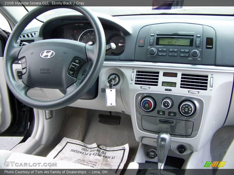 Ebony Black / Gray 2008 Hyundai Sonata GLS