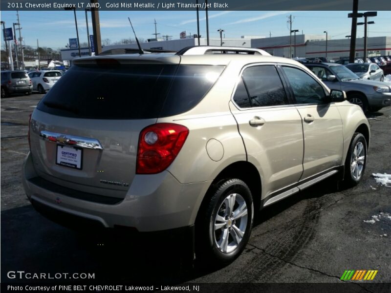 Gold Mist Metallic / Light Titanium/Jet Black 2011 Chevrolet Equinox LT AWD