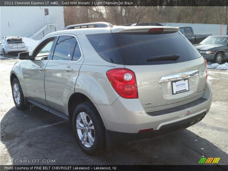 Gold Mist Metallic / Light Titanium/Jet Black 2011 Chevrolet Equinox LT AWD