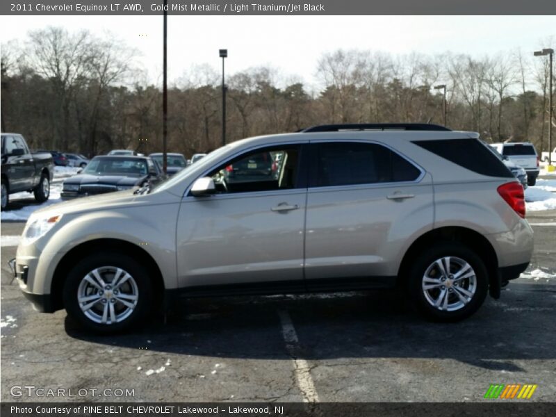 Gold Mist Metallic / Light Titanium/Jet Black 2011 Chevrolet Equinox LT AWD