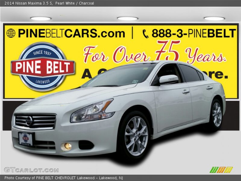 Pearl White / Charcoal 2014 Nissan Maxima 3.5 S