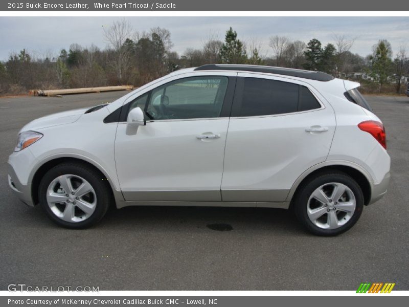 White Pearl Tricoat / Saddle 2015 Buick Encore Leather