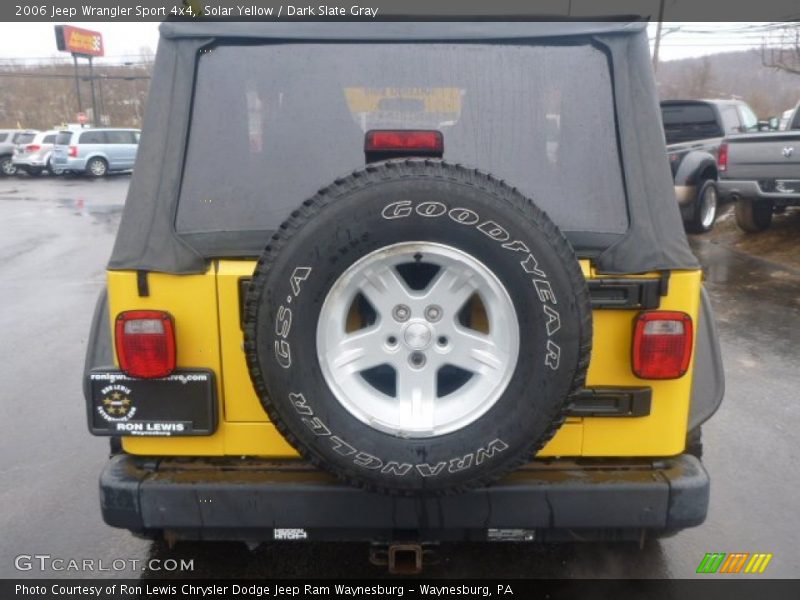Solar Yellow / Dark Slate Gray 2006 Jeep Wrangler Sport 4x4