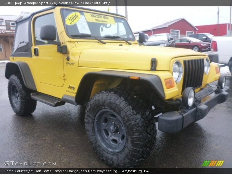 Solar Yellow / Dark Slate Gray 2006 Jeep Wrangler Sport 4x4