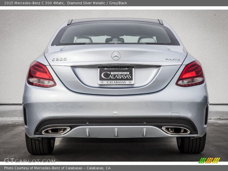 Diamond Silver Metallic / Grey/Black 2015 Mercedes-Benz C 300 4Matic
