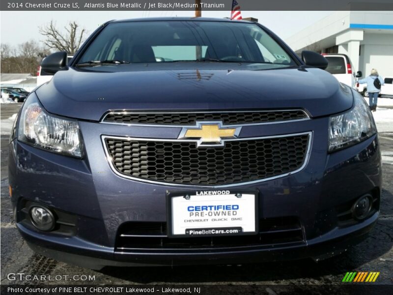 Atlantis Blue Metallic / Jet Black/Medium Titanium 2014 Chevrolet Cruze LS