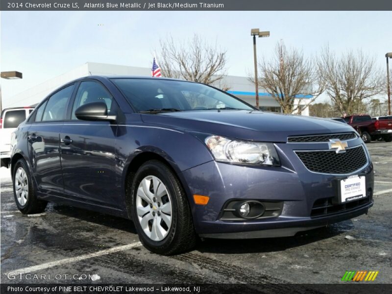 Atlantis Blue Metallic / Jet Black/Medium Titanium 2014 Chevrolet Cruze LS