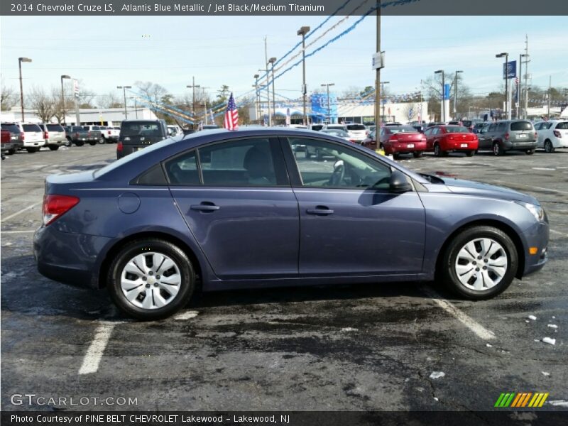 Atlantis Blue Metallic / Jet Black/Medium Titanium 2014 Chevrolet Cruze LS