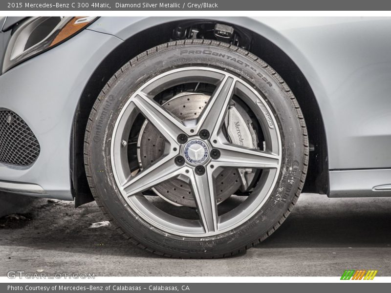 Diamond Silver Metallic / Grey/Black 2015 Mercedes-Benz C 300 4Matic