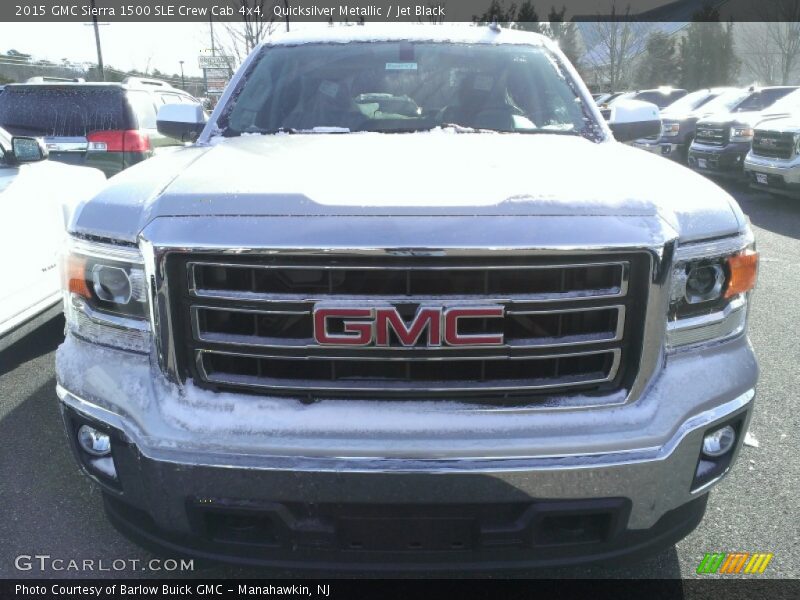 Quicksilver Metallic / Jet Black 2015 GMC Sierra 1500 SLE Crew Cab 4x4