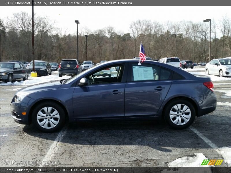 Atlantis Blue Metallic / Jet Black/Medium Titanium 2014 Chevrolet Cruze LS