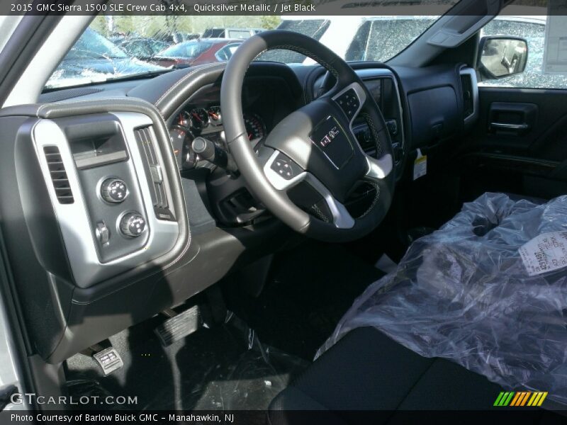 Quicksilver Metallic / Jet Black 2015 GMC Sierra 1500 SLE Crew Cab 4x4