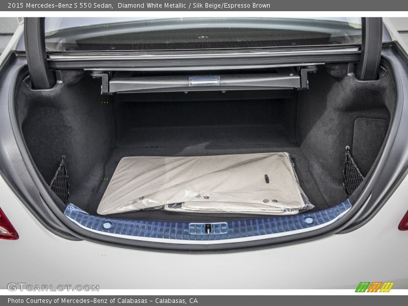 Diamond White Metallic / Silk Beige/Espresso Brown 2015 Mercedes-Benz S 550 Sedan