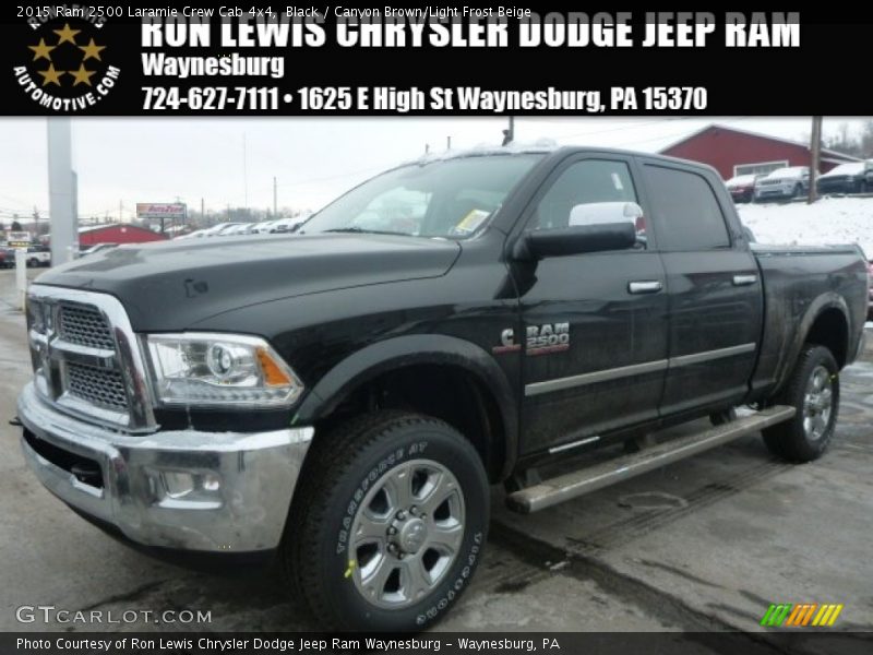 Black / Canyon Brown/Light Frost Beige 2015 Ram 2500 Laramie Crew Cab 4x4