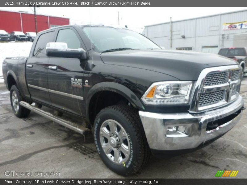 Black / Canyon Brown/Light Frost Beige 2015 Ram 2500 Laramie Crew Cab 4x4