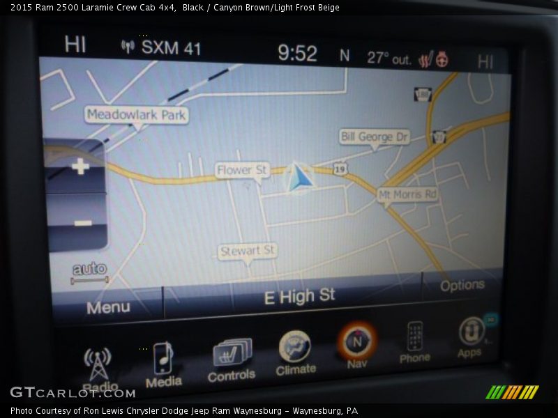 Navigation of 2015 2500 Laramie Crew Cab 4x4