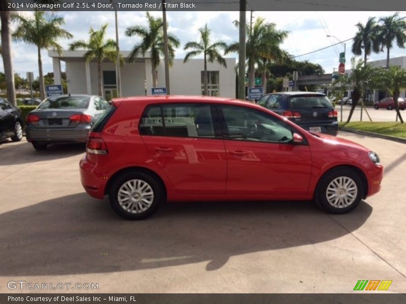 Tornado Red / Titan Black 2014 Volkswagen Golf 2.5L 4 Door