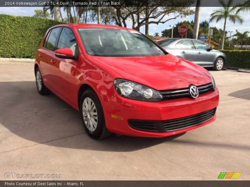 Tornado Red / Titan Black 2014 Volkswagen Golf 2.5L 4 Door