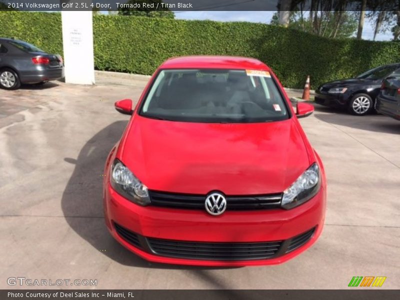 Tornado Red / Titan Black 2014 Volkswagen Golf 2.5L 4 Door