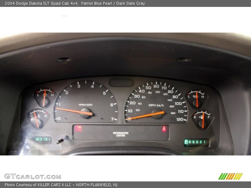 Patriot Blue Pearl / Dark Slate Gray 2004 Dodge Dakota SLT Quad Cab 4x4