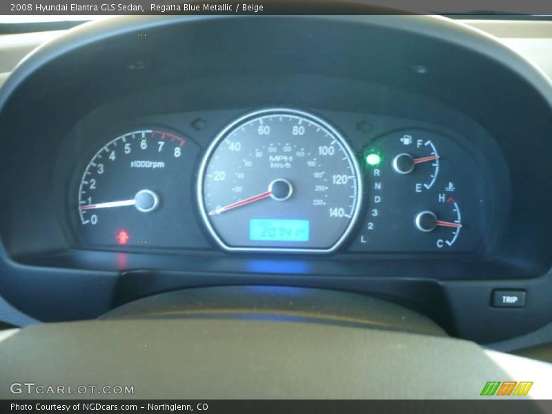 Regatta Blue Metallic / Beige 2008 Hyundai Elantra GLS Sedan