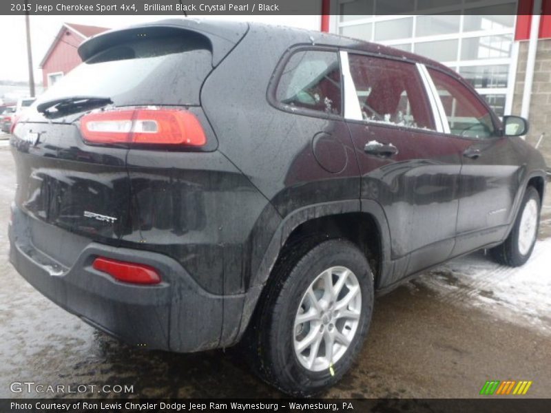 Brilliant Black Crystal Pearl / Black 2015 Jeep Cherokee Sport 4x4