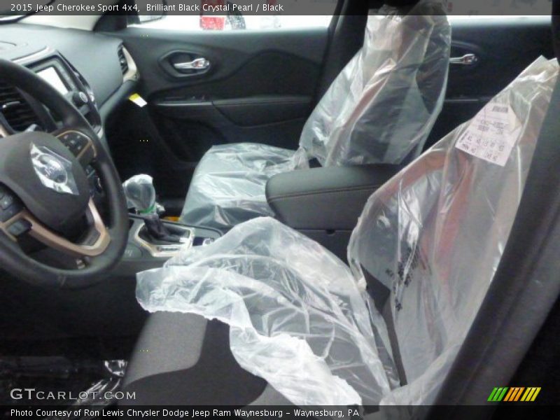 Brilliant Black Crystal Pearl / Black 2015 Jeep Cherokee Sport 4x4