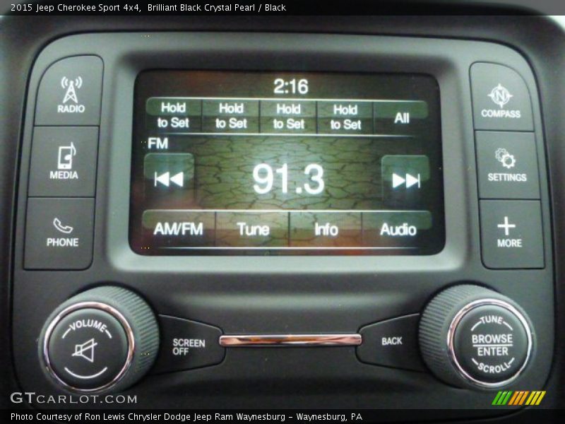 Brilliant Black Crystal Pearl / Black 2015 Jeep Cherokee Sport 4x4