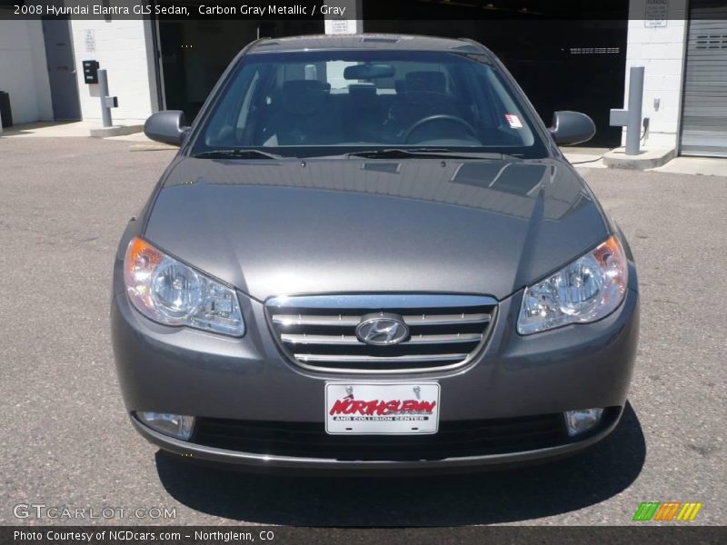 Carbon Gray Metallic / Gray 2008 Hyundai Elantra GLS Sedan