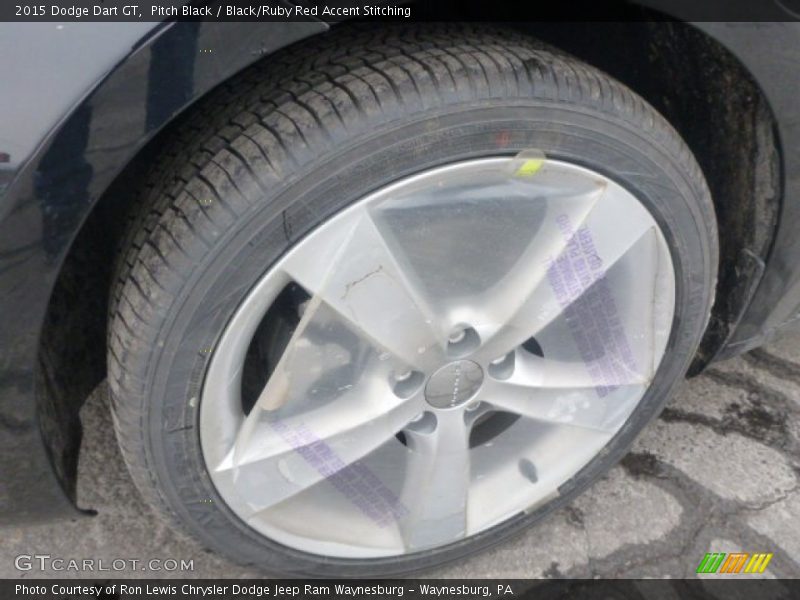 Pitch Black / Black/Ruby Red Accent Stitching 2015 Dodge Dart GT