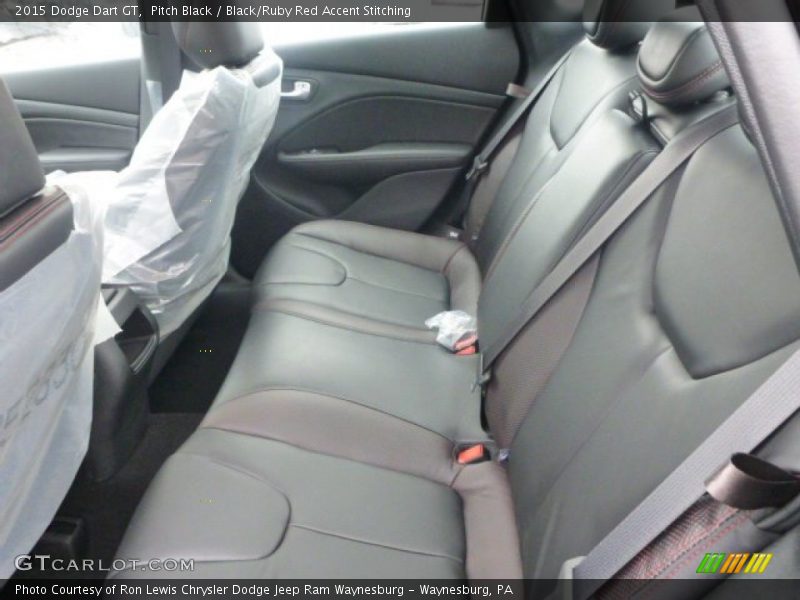 Pitch Black / Black/Ruby Red Accent Stitching 2015 Dodge Dart GT