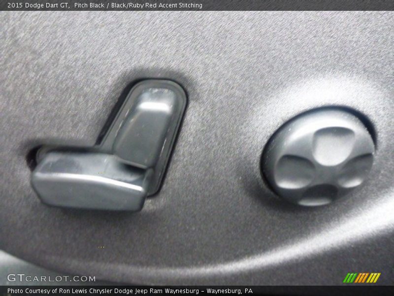 Pitch Black / Black/Ruby Red Accent Stitching 2015 Dodge Dart GT