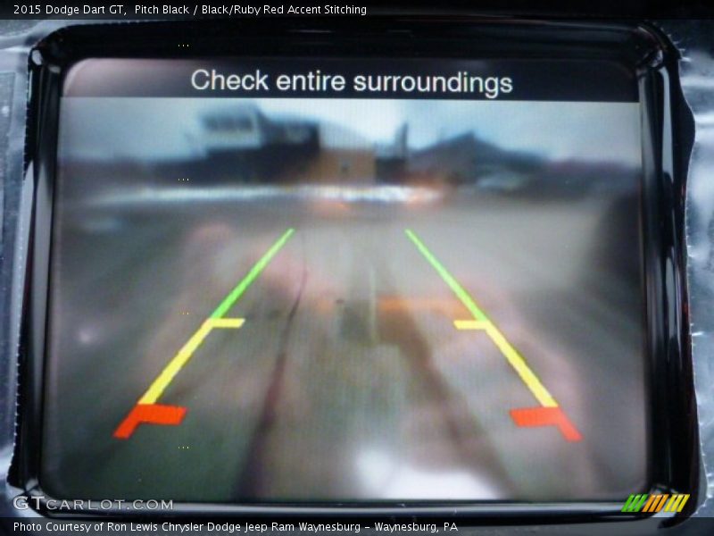 Pitch Black / Black/Ruby Red Accent Stitching 2015 Dodge Dart GT