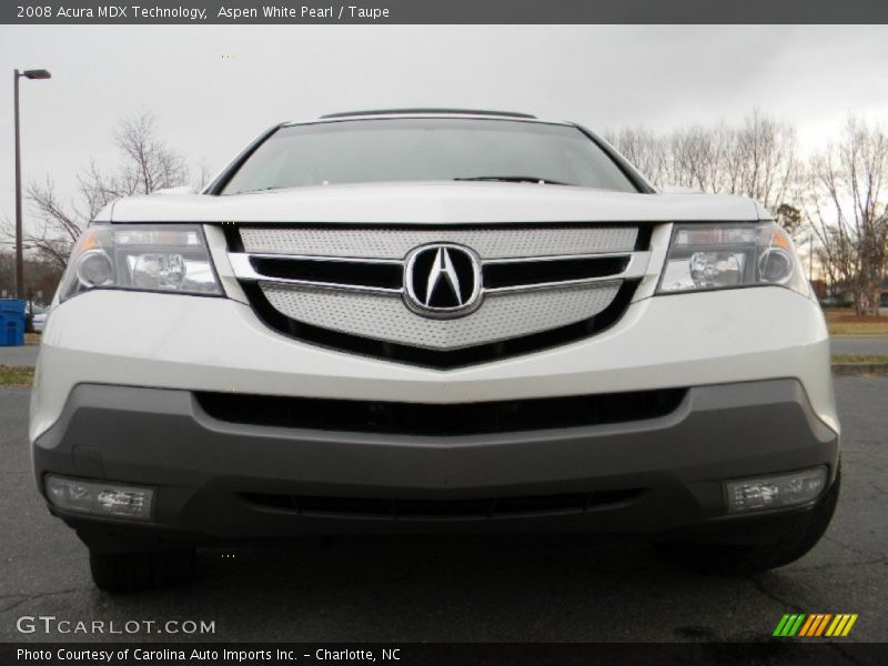 Aspen White Pearl / Taupe 2008 Acura MDX Technology
