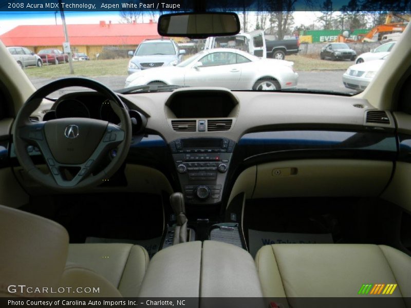 Aspen White Pearl / Taupe 2008 Acura MDX Technology