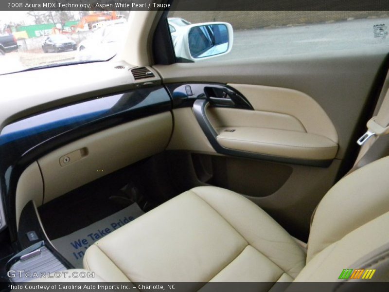 Aspen White Pearl / Taupe 2008 Acura MDX Technology