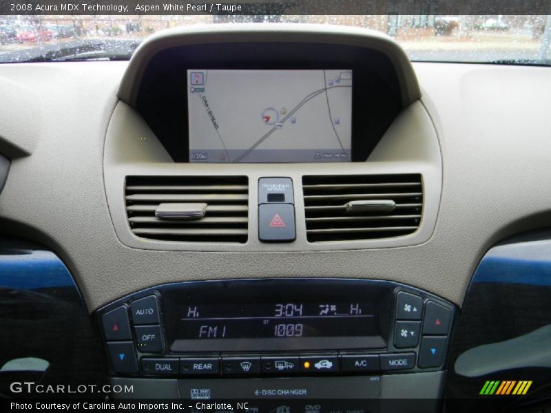 Aspen White Pearl / Taupe 2008 Acura MDX Technology