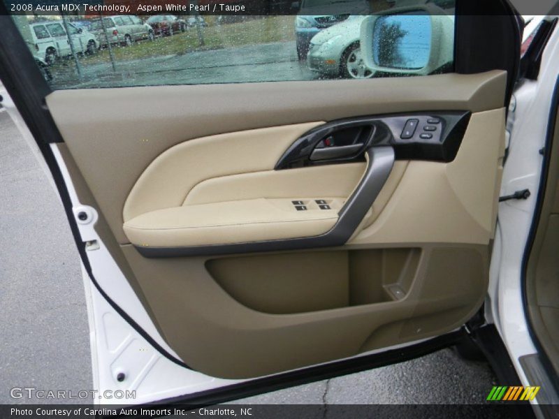Aspen White Pearl / Taupe 2008 Acura MDX Technology