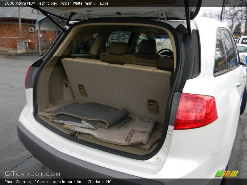 Aspen White Pearl / Taupe 2008 Acura MDX Technology