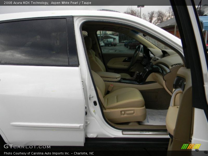 Aspen White Pearl / Taupe 2008 Acura MDX Technology